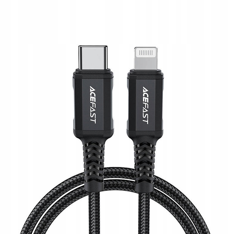 Acefast kabel Mfi Usb Typ C pro iPhone 1,8 m, 30 W, 3 A, černý C4-01 C, černý