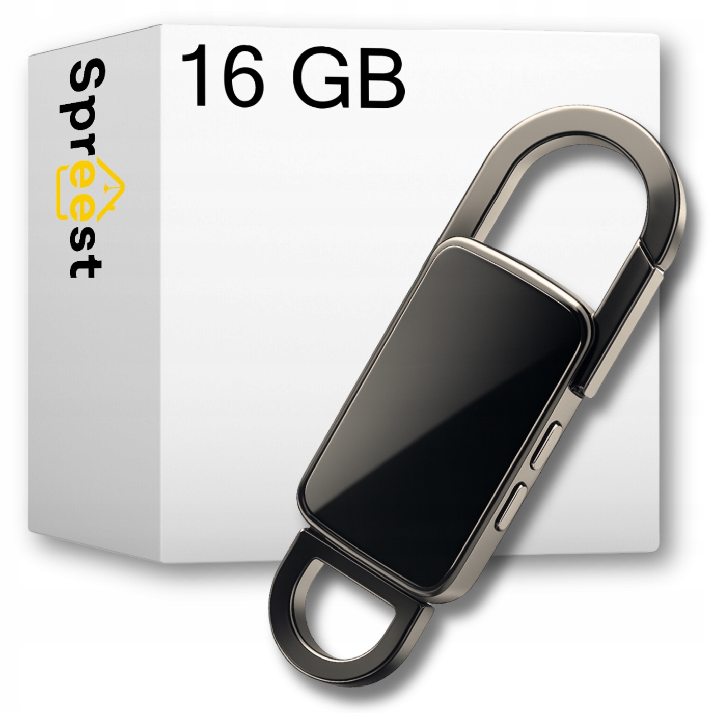 Špionážní Diktafon Mini Digitální Odposlech Malý Flashdisk 16GB Přívěsek Na Klíče Klip