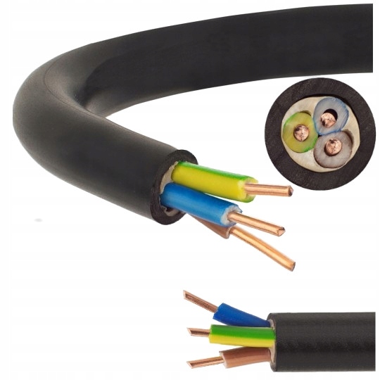 

Kabel przewód ziemny Yky 3x1 0,6/1kV 5m