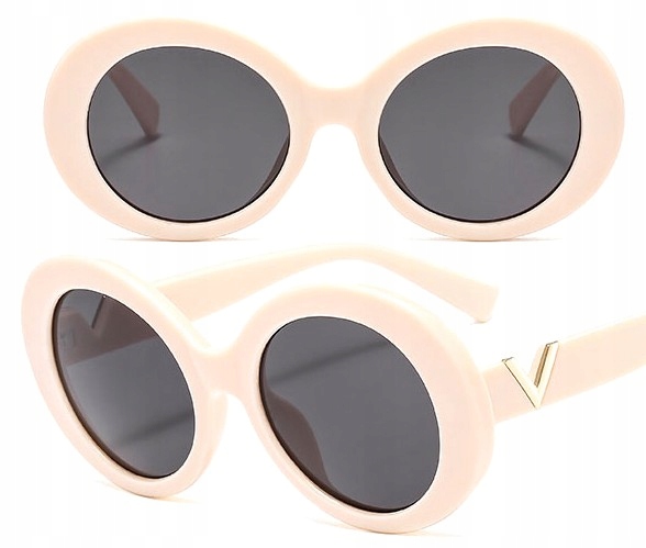 

Okulary retro owalne Kurt Cobain muchy Lenonki