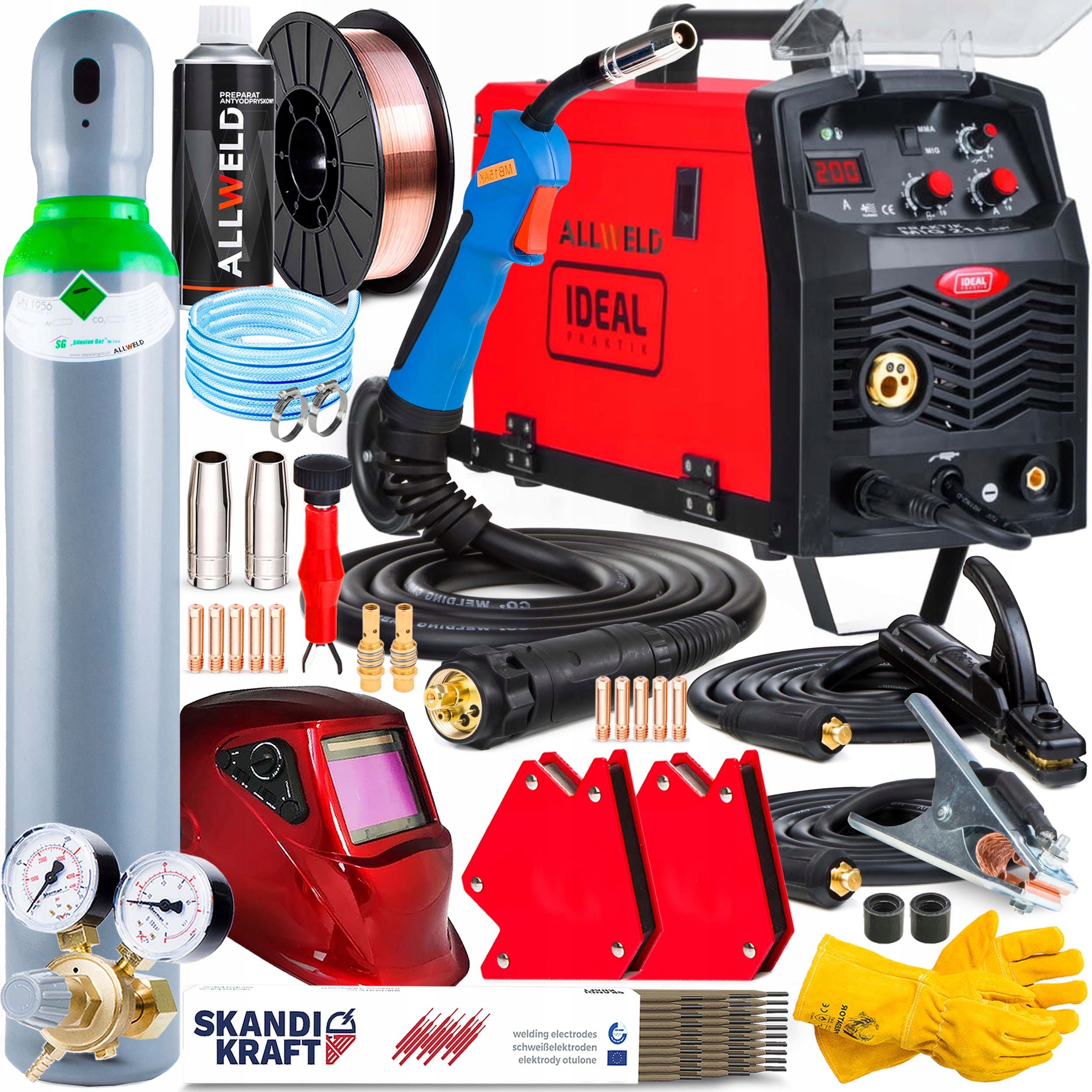 Invertorová Svářečka Inverter Ideal Mig 211 Igbt Mma 230V 200A Tvrdé Pájení