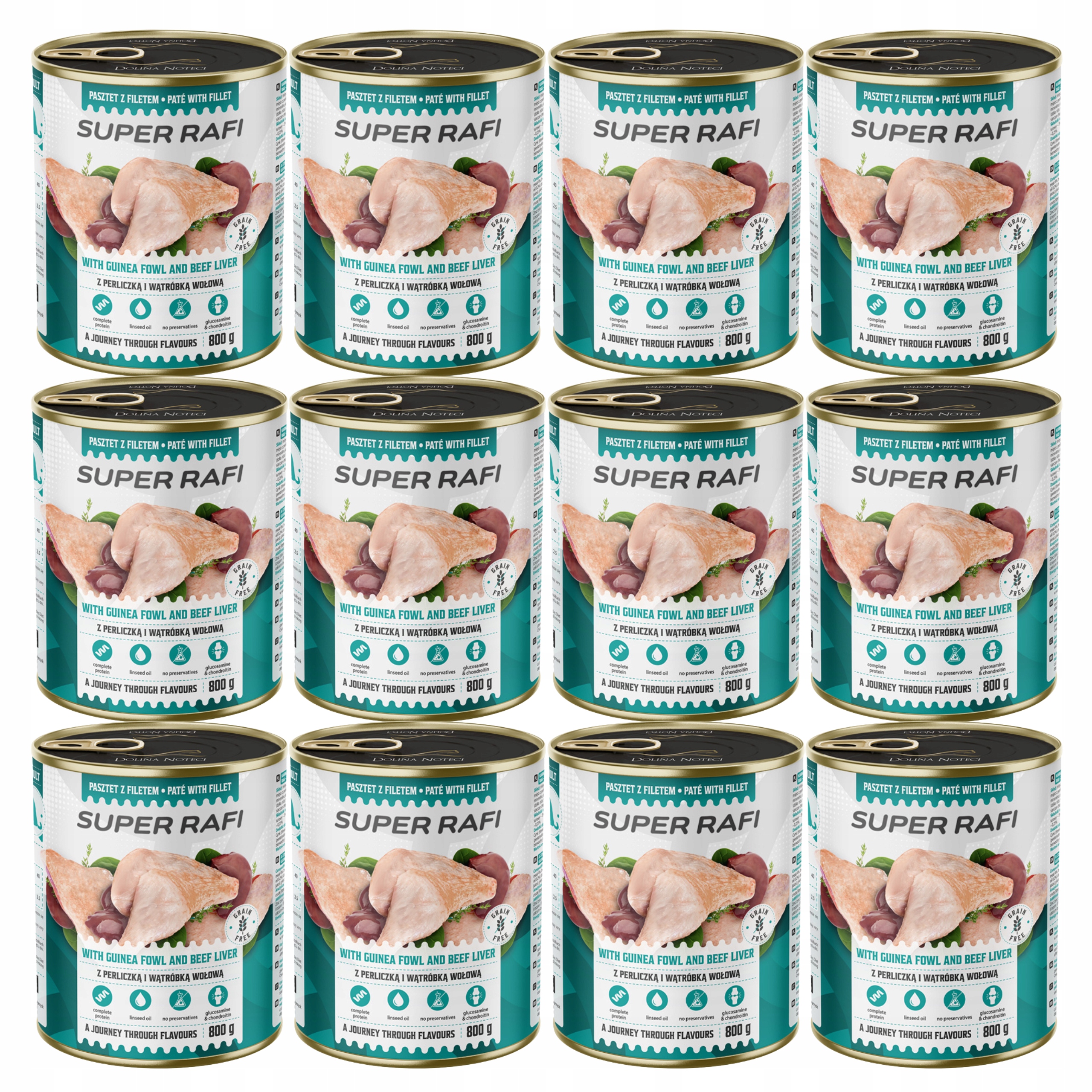 Dolina Noteci Rafi krmivo mokré pro psa perlička játra 12 x 800 g