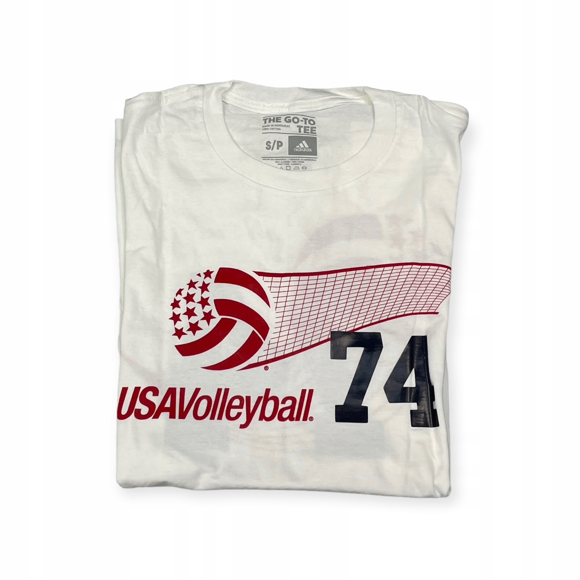 Koszulka męska biała ADIDAS VOLLEYBALL USA S 74 Rozmiar S