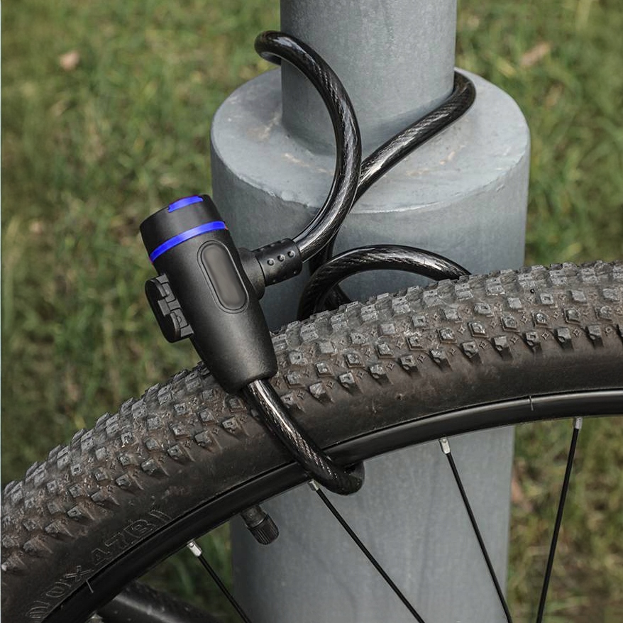 ZAPIĘCIE ROWEROWE BLOKADA DO ROWERU ZABEZPIECZENIE NA KLUCZYK MOCNA LINKA Kolor dominujący czarny