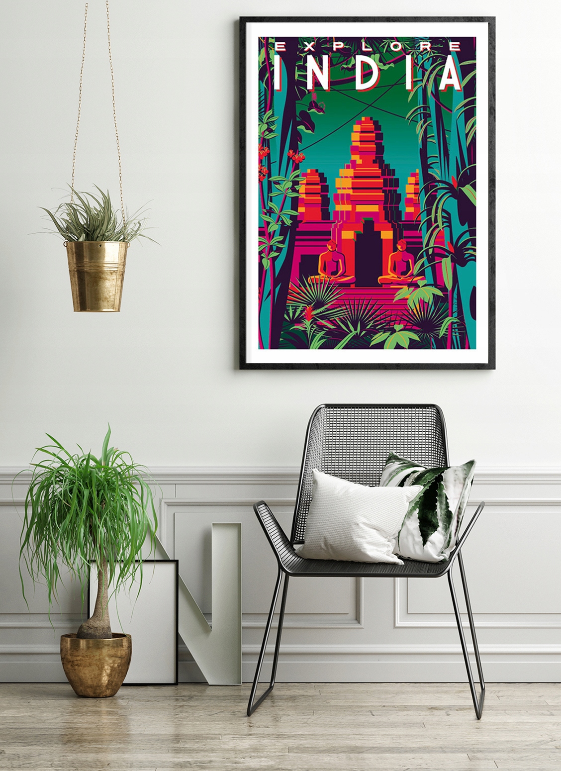 OBRAZ PLAKAT W RAMIE 33x43 cm Indie P1271 Sposób wykonania druk cyfrowy