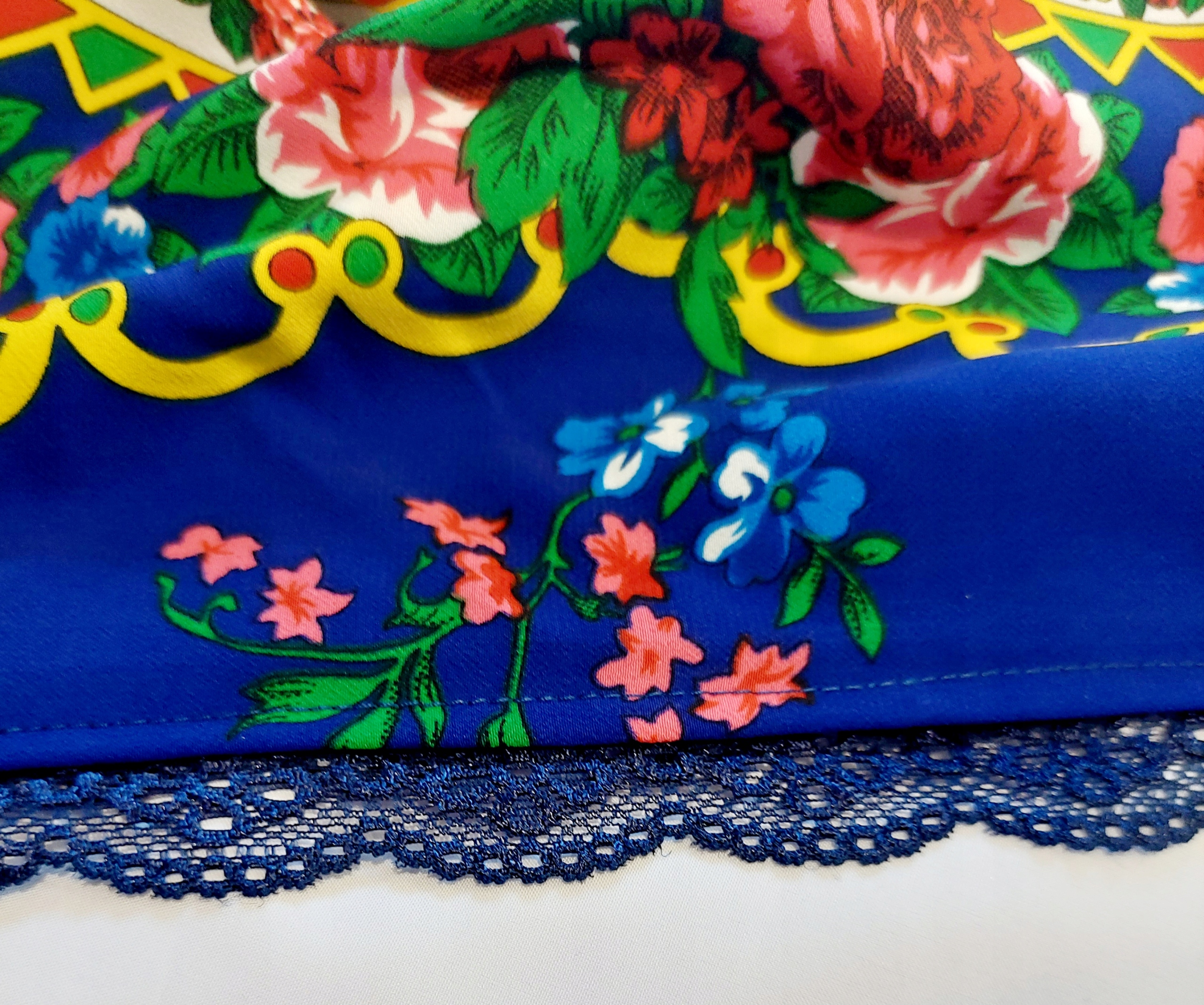 SPÓDNICA LUDOWA BOGATO MARSZCZONA Z KORONKĄ ROZMIARY KOLORY Marka inna