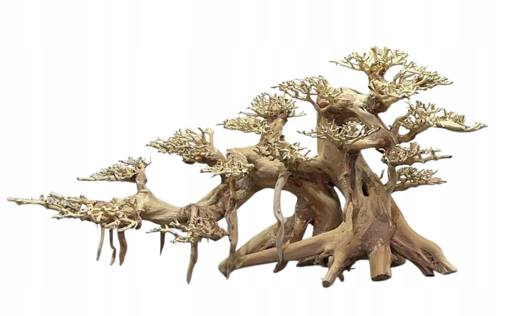 Levně Velký Stromek Bonsai Do Akvária dekorace driftwood Handmade 80x34x42 cm XL