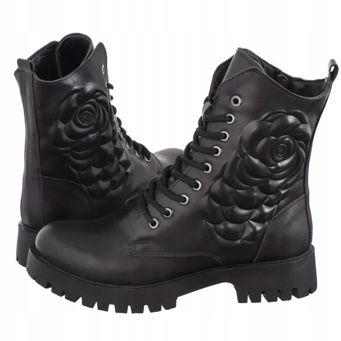 Dámské Kanady kožené zateplené boty Artiker černé 55C1366 černé