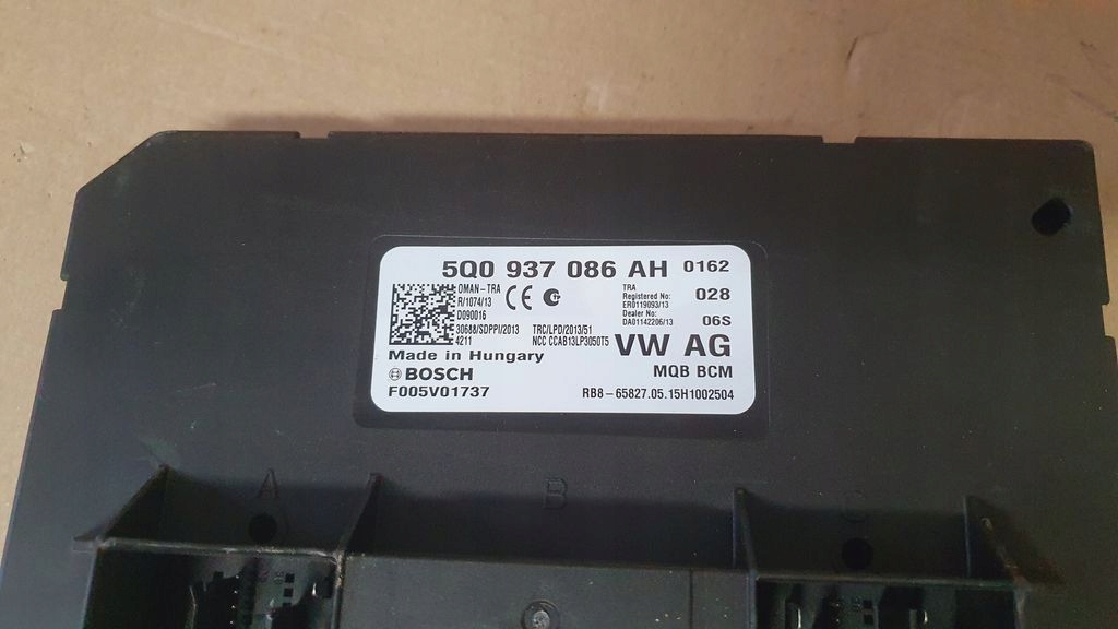 Unité commande confort BORDNETZ 5Q0937086AH VW AUDI SKODA