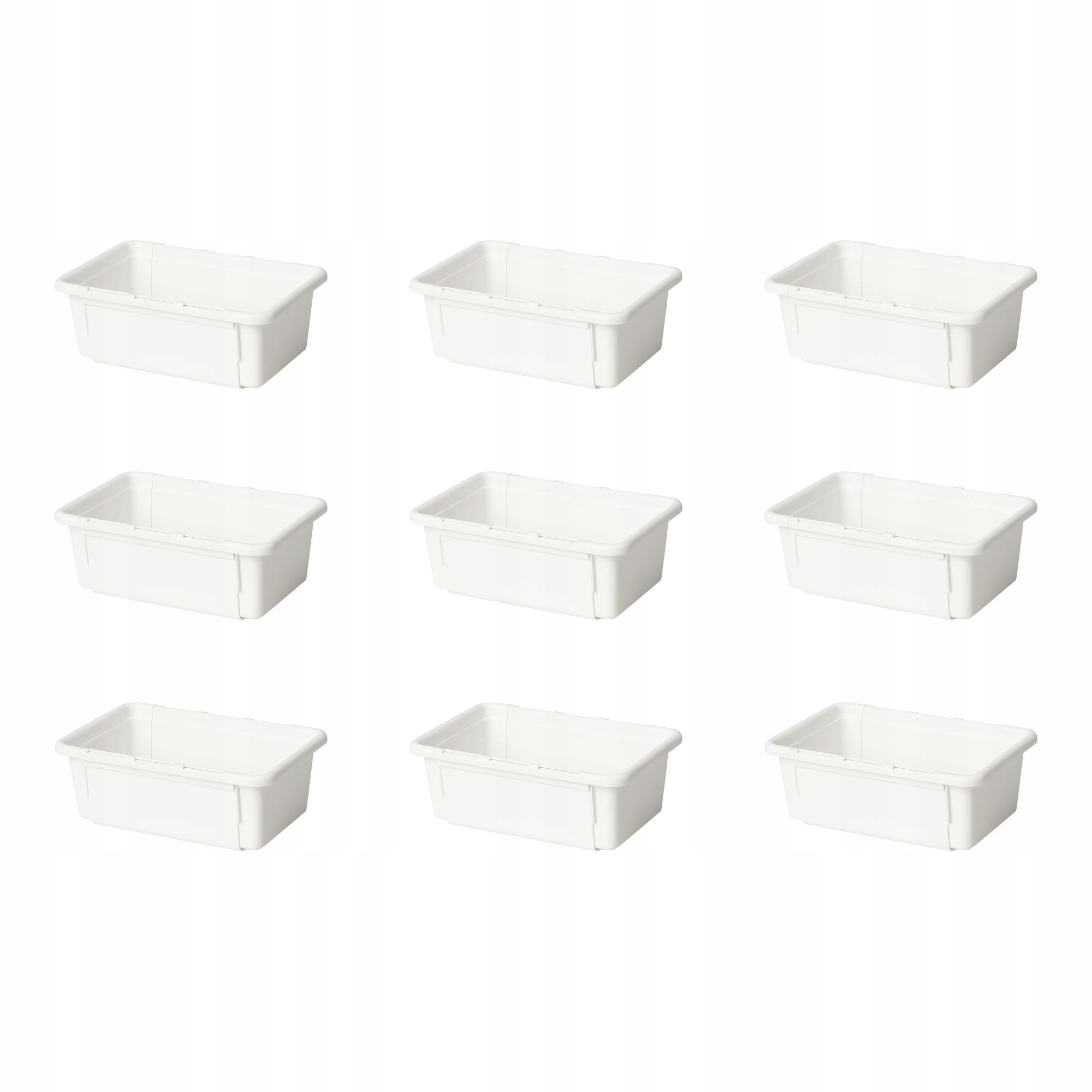9 ks Rozkládací nádoba bílá 25-38x9 cm Kackla