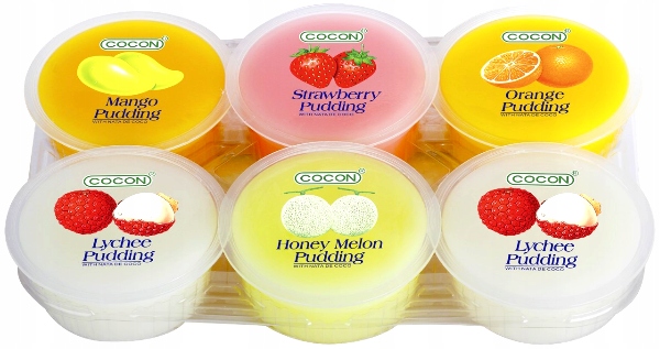 

Pudding owocowy z Nata de Coco, różne smaki 6x80g