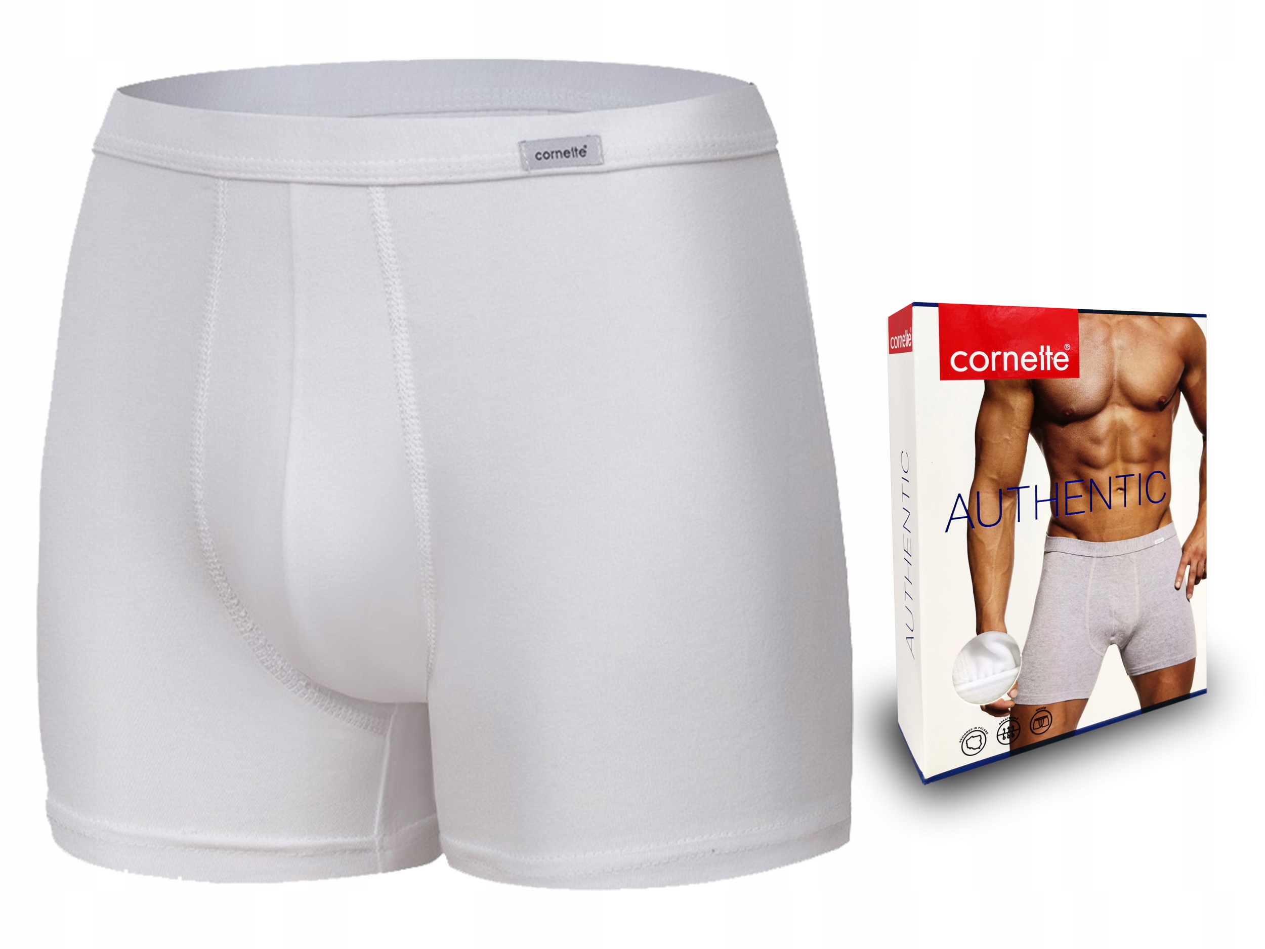 

Bokserki męskie Cornette Authentic, biały, 3XL