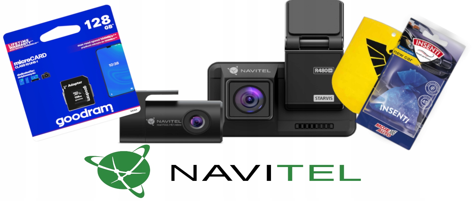 Wideorejestrator Navitel R480 2K DUAL - 128 Karta Pamięci i Gratisy