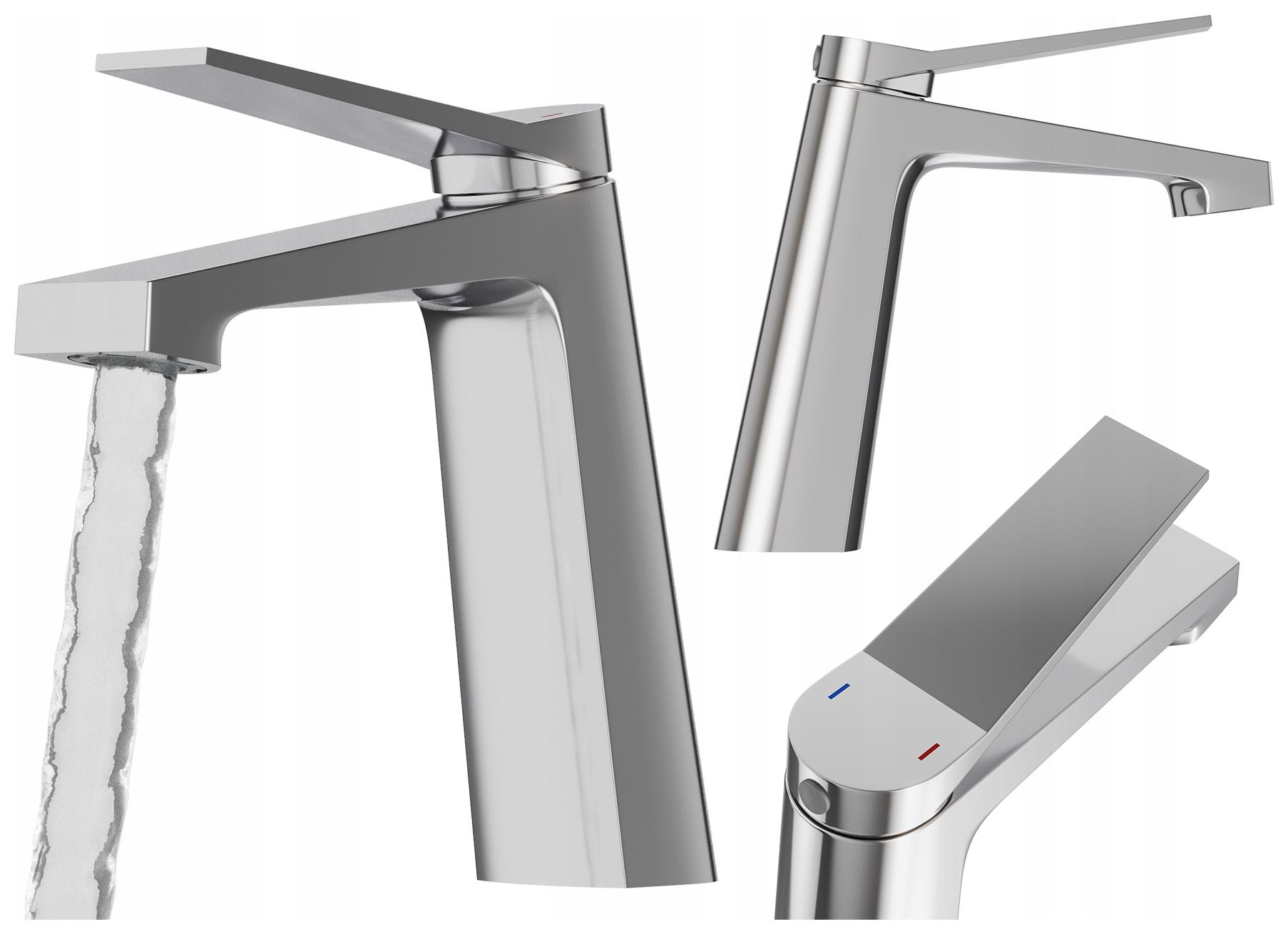 Umyvadlová Baterie Stříbrná Nízká Koupelnová Mosazná Chrom Baterie Selva