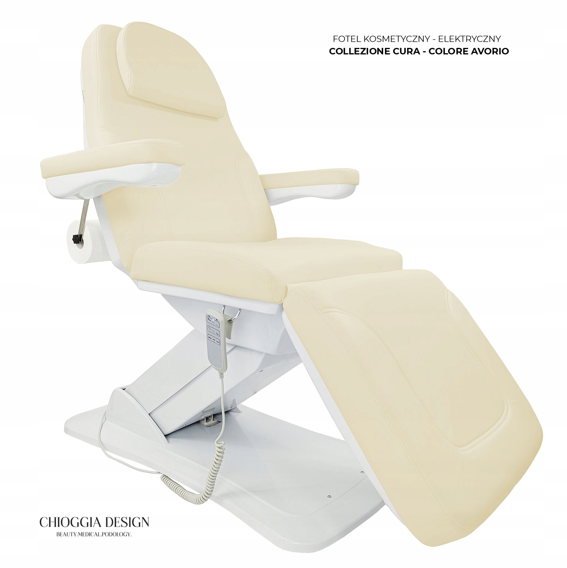 Chioggia Design Elektrické kosmetické křeslo Collezione Cura Slonová kost