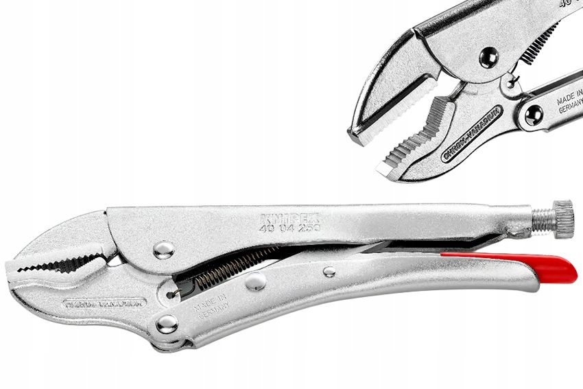 Jednostranně zaoblené upínací kleště Knipex 250 mm pozinkované Najder