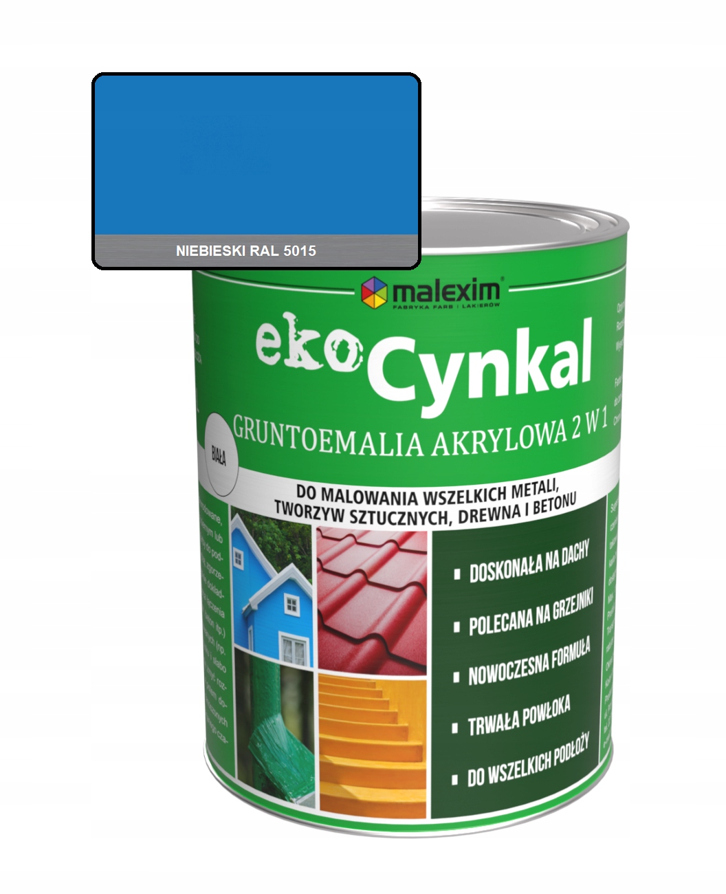 Univerzální Barva 2 v 1 Ekocynkal 10L Ral 5015
