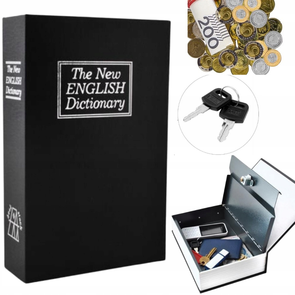 

Sejf Ukryta Kasetka Książka Na Pieniądze Klucz