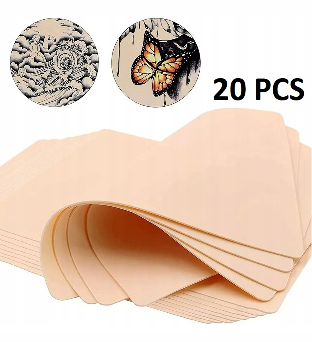 Sztuczna Skóra Do Nauki Tatuażu Dwustronna 20 Szt
