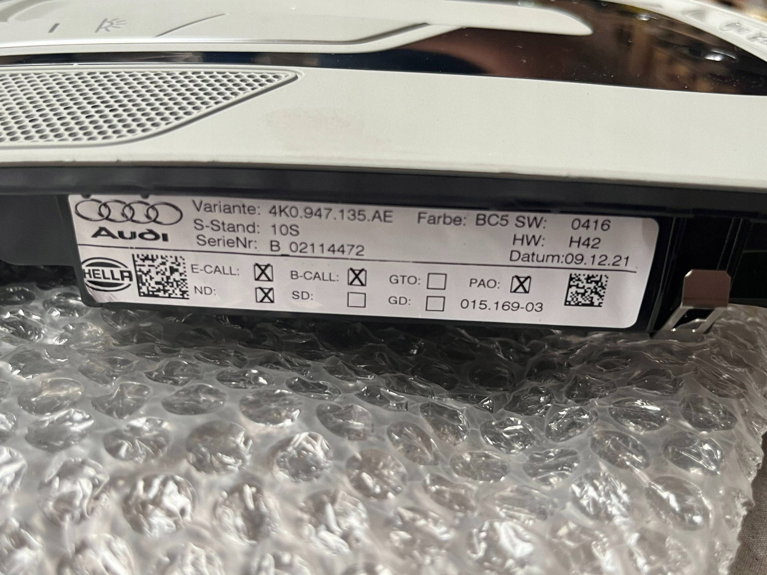 light PODSFITKI original AUDI A6 S6 C8 4K 4K0947135AE