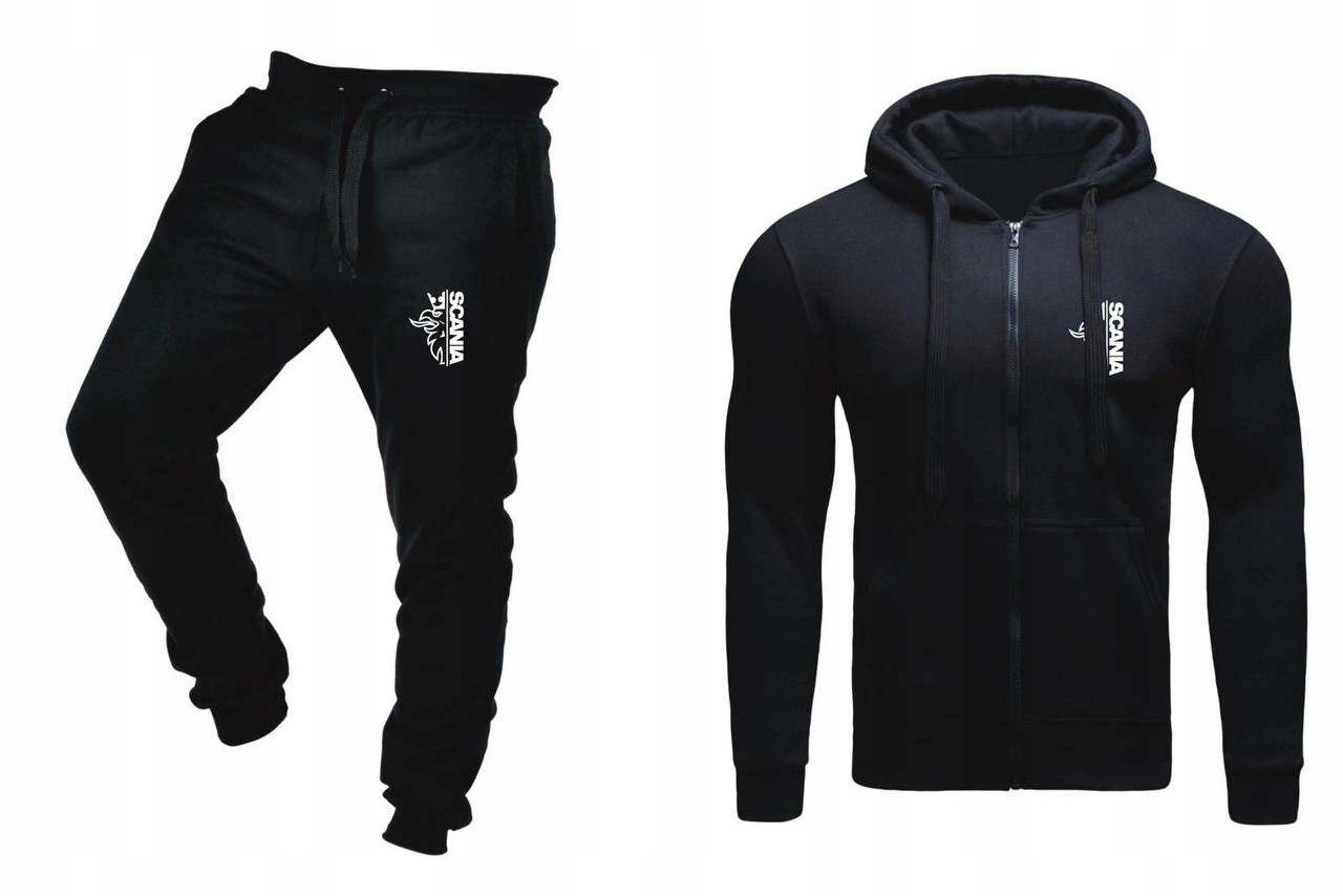 Tepláková Souprava Teplákovka Scania Pánská Rozepínací Černá XXL