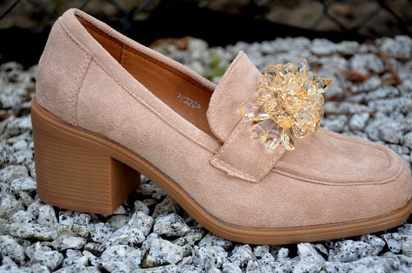 CUDNE DAMSKIE MOKASYNY Z KRYSZTAŁKAMI EKO SKÓRA CASUAL BUTY ITALY STYL Marka inna