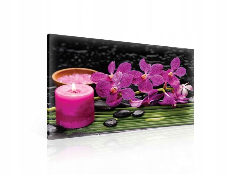 Obraz 100x75 Relaxace klid harmonie Zen spa orchidej svíčka kameny