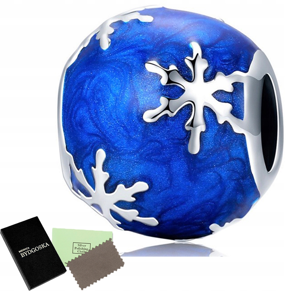 

Srebrny Charms Śnieżki Na Święta 925