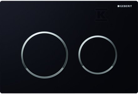 Tlačidlo OMEGA20 Čierna-chróm Bł -čiern