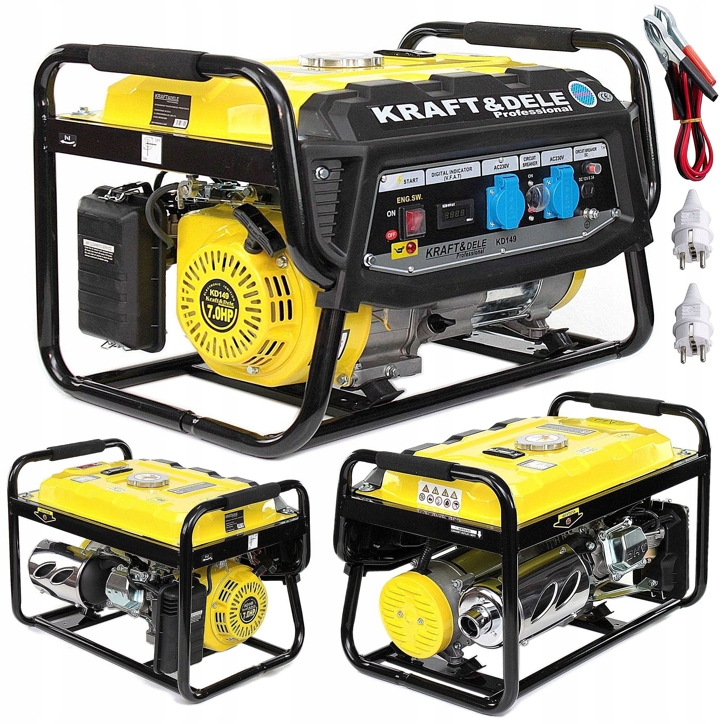 Agregat Prądotwórczy Generator Prądu 5200W i Avr Elektroniczny Voltomierz