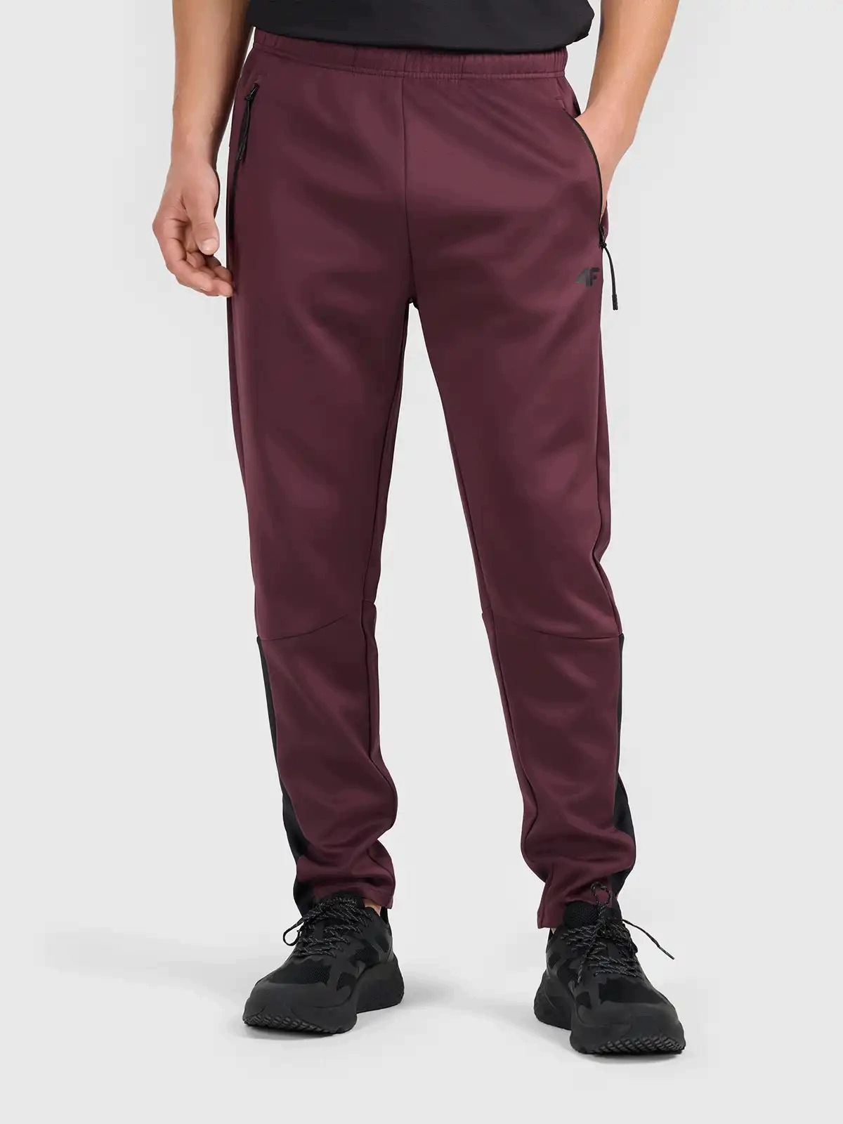Spodnie Dresowe 4F Męskie Sportowe Joggery Dresy Bordo M1426 Roz. L