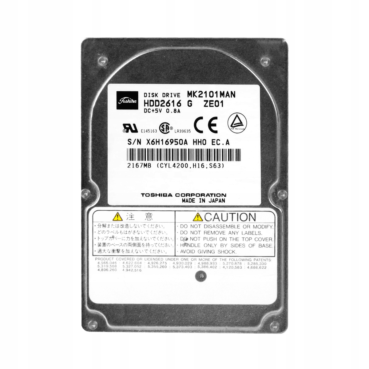 Toshiba 2.17GB 4.2K Ata 2.5" MK2101MAN