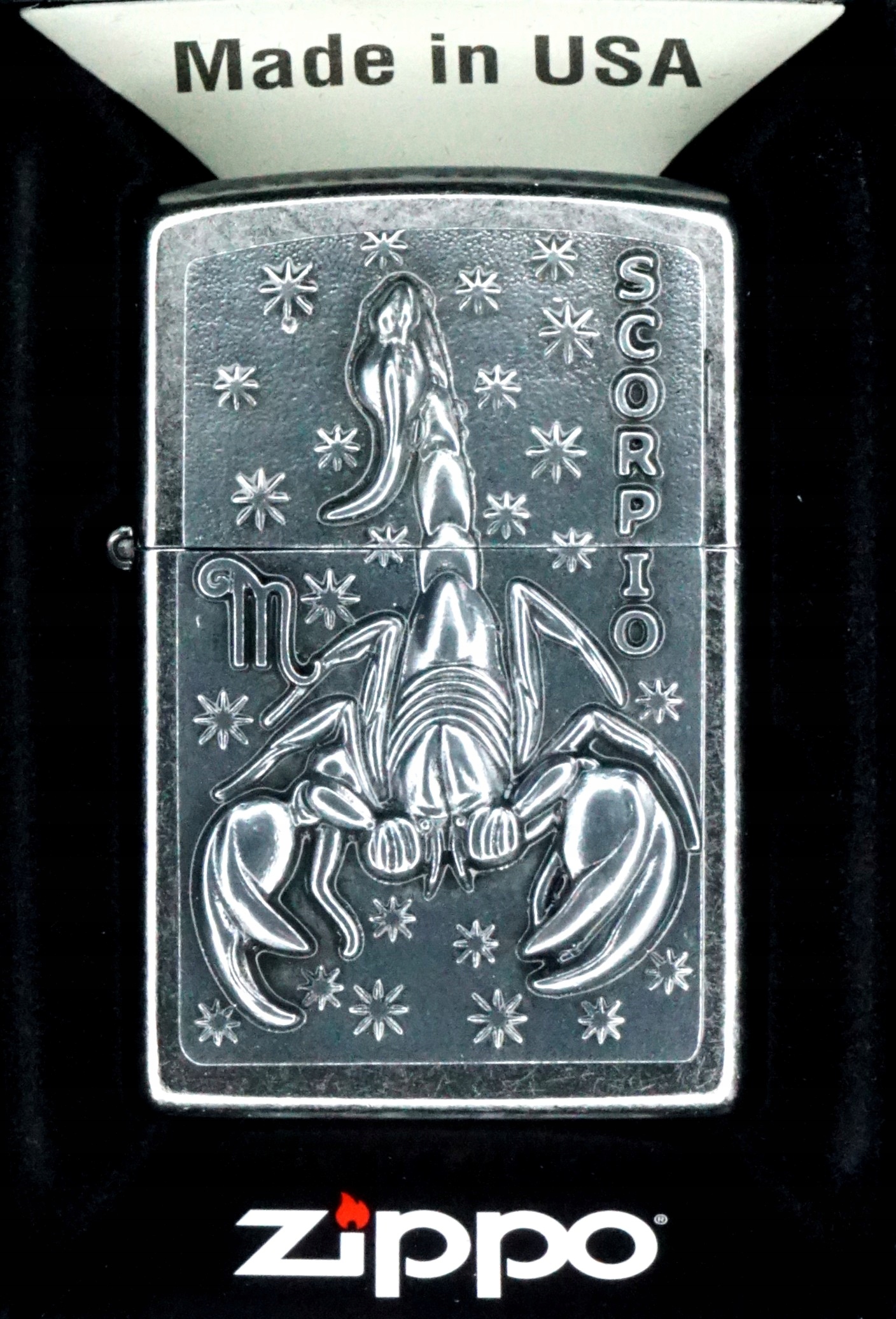 Zapalovač Zippo Zodiac Scorpio skorpion 2006498 Větruodolný benzínový