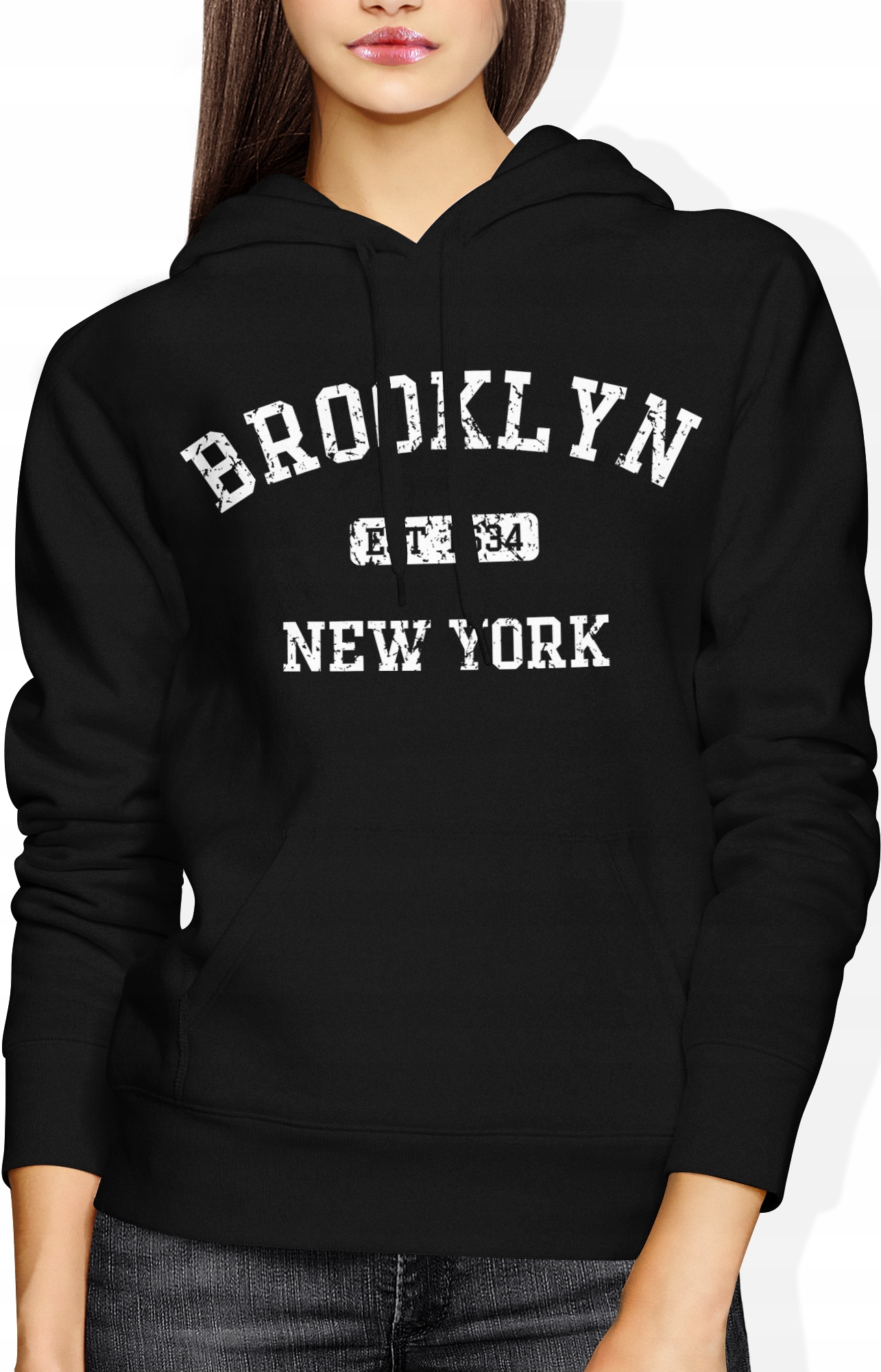 

Bluza Damska New York Nowy Jork Z Kapturem Rozm S