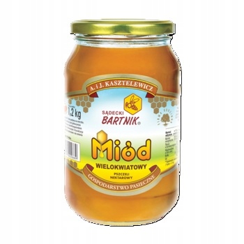 1x 1,2kg Sądecki Bartnik Miód wielokwiatowy