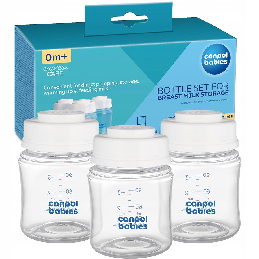 CANPOL BUTELKI DO PRZECHOWYWANIA POKARMU 3x120ml