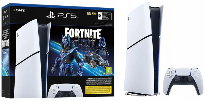 Konsola Sony PlayStation 5 Digital Slim Fortnite Cobalt - zestaw startowy