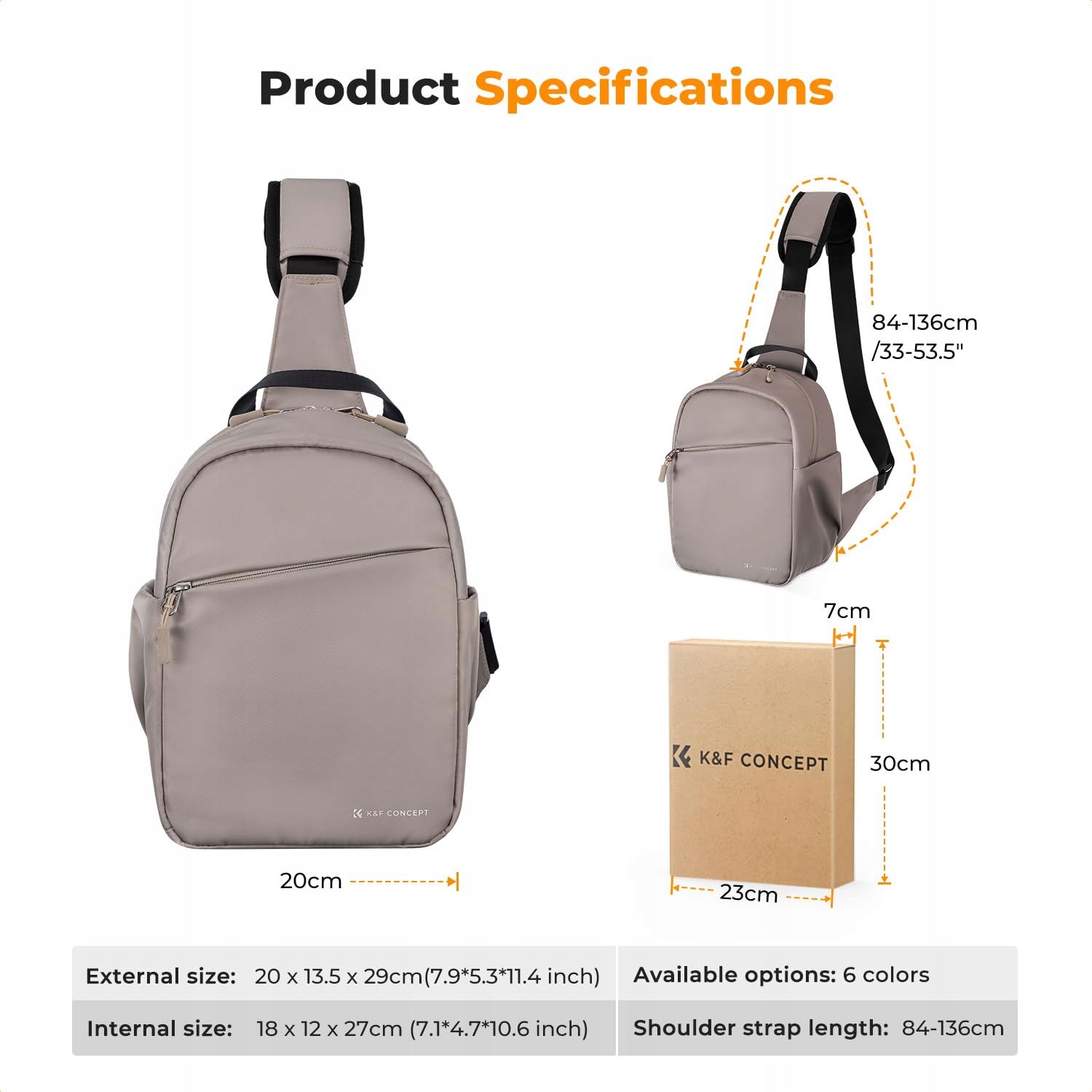 K&F CONCEPT Torba Na Aparat Wodoodporna Regulowany Pasek Na Ramię DSLR — miniatura 6