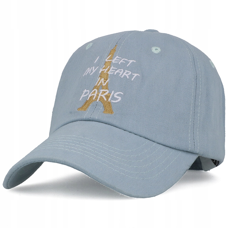 

Czapka z daszkiem bejsbolówka Paris niebieska