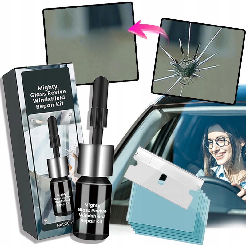 Płyn do Naprawy Szyb Samochodowych (20ml) Akcesoria