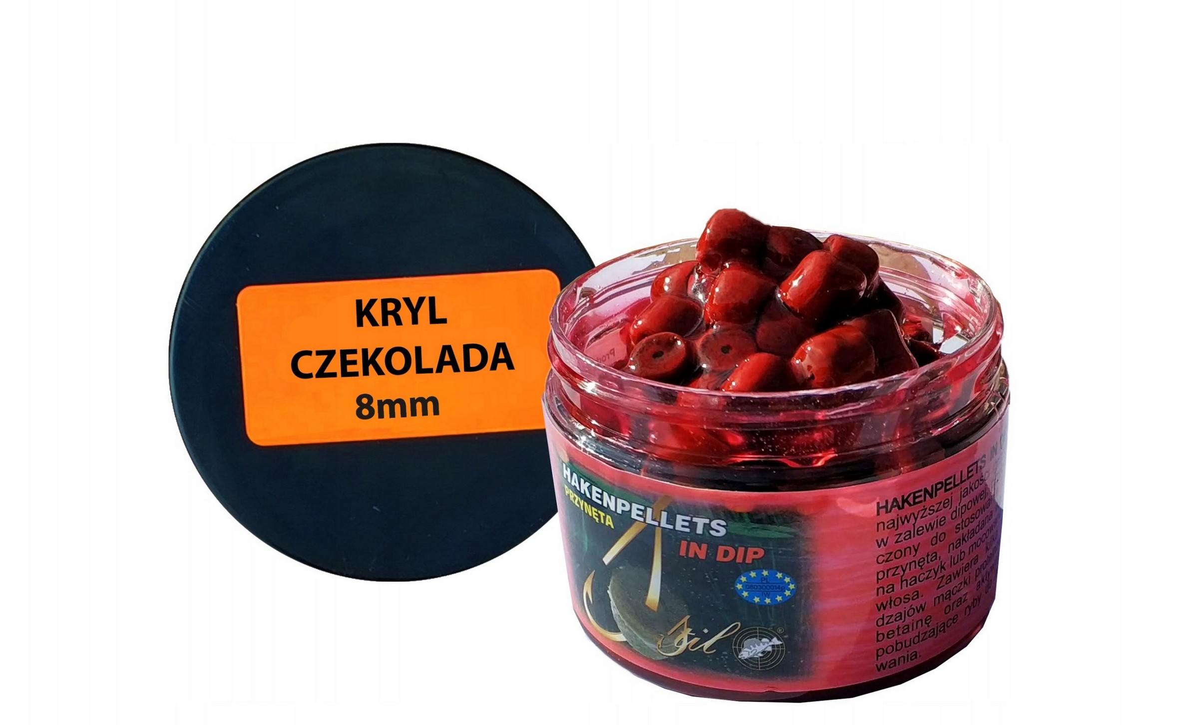 Stil Pelet Haczykowy DIP 8mm KRYL CZEKOLADA zalewa