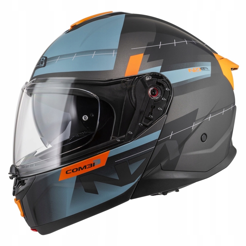 Motocyklová Prilba Nzi Combi 3 Duo Metric Antracite Blue Matt (XL)