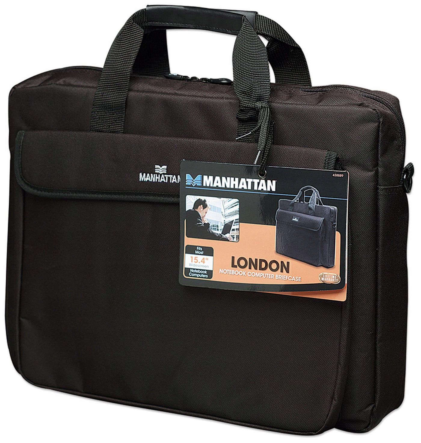 

London Czarna Torba na laptop 15,6"