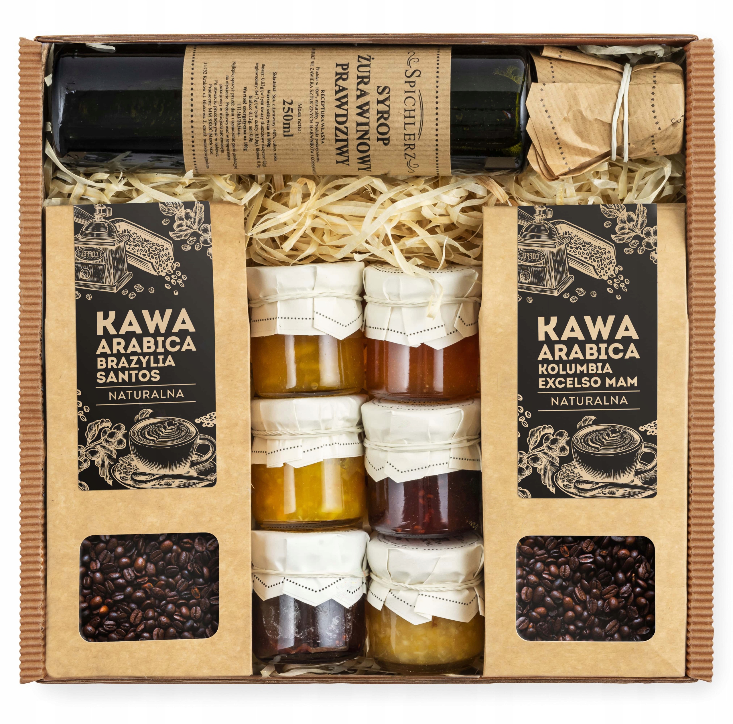 Set káva Dárkový Koš poděkování firmám k narozeninám jmeninám Box