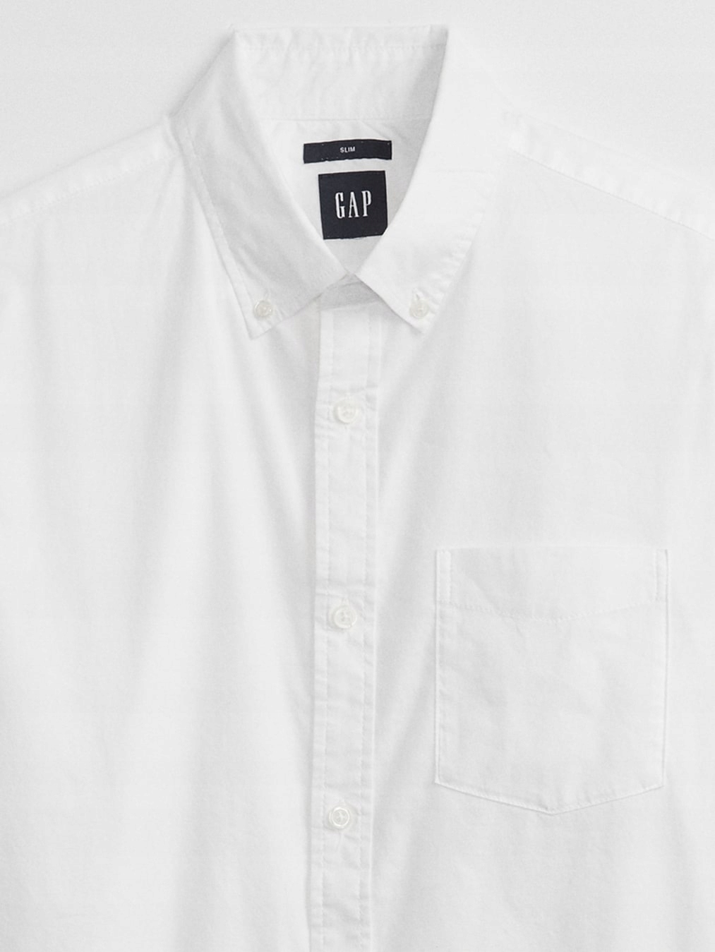 Gap Košile slim poplin stretch bílá