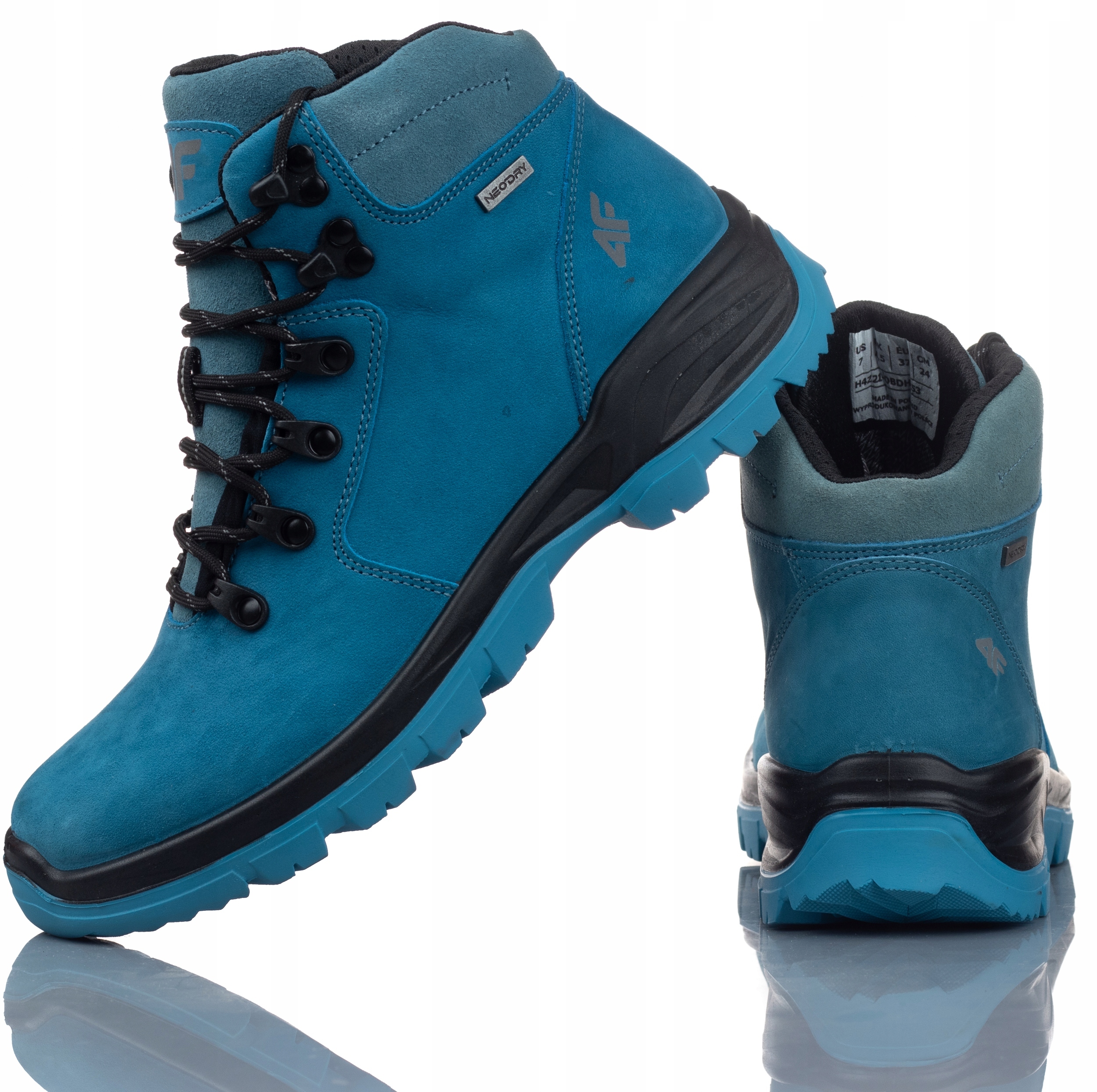 

Buty Damskie 4F Trekkingowe Solidne Turkusowe R-37