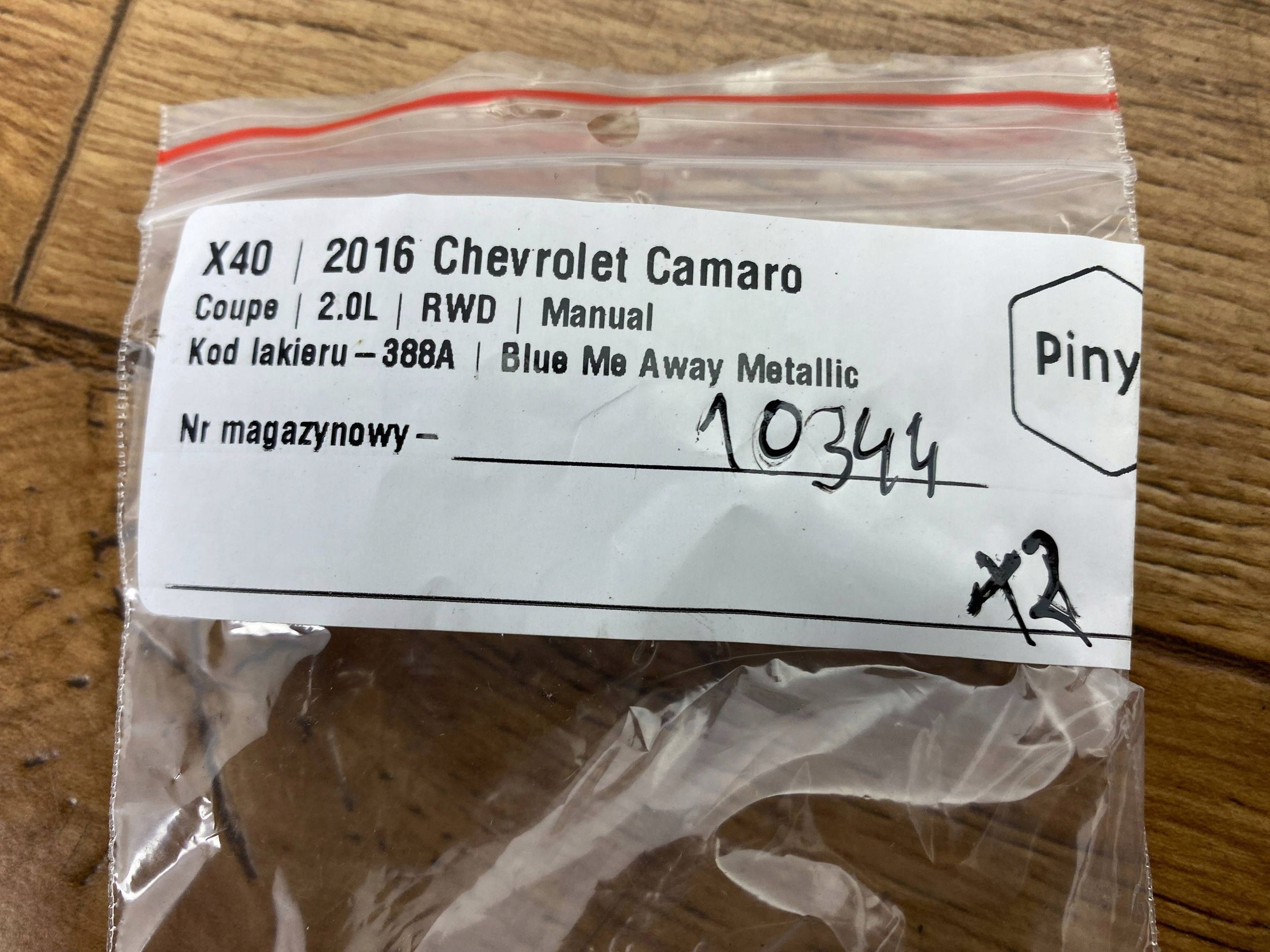 Gumka regulator regulacja tip bonnets Chevrolet Camaro 2016+
