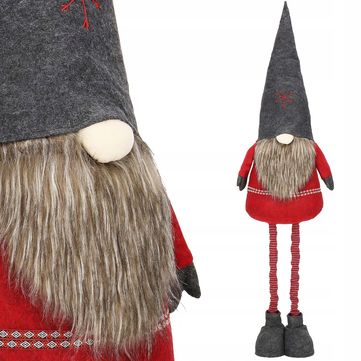 

Skrzat Krasnal Świąteczny XXL 160cm Teleskopowy