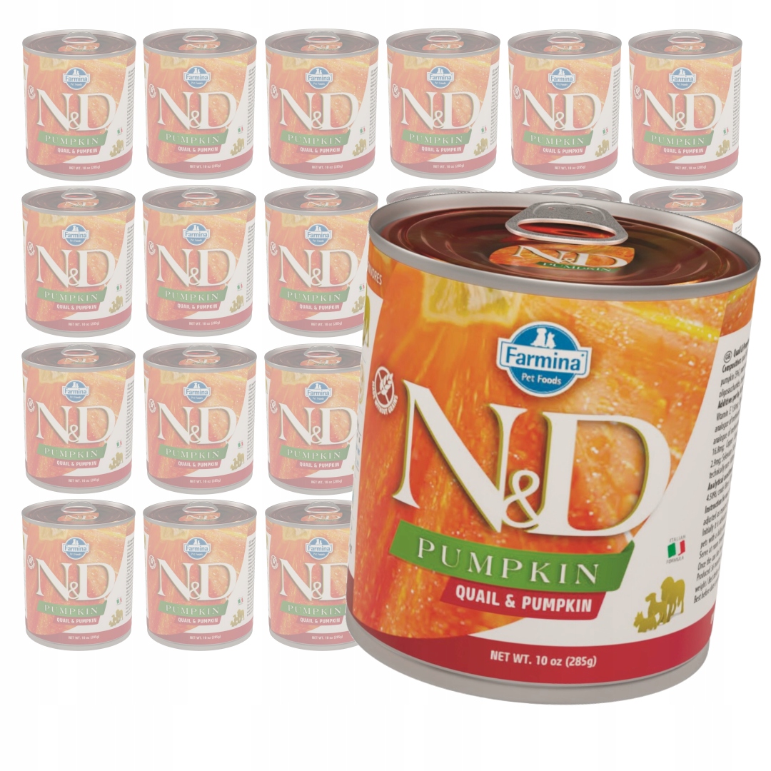 Levně Farmina N&d Quail Pumpkin 24x285g Vlhké Krmivo pro psy Křepelka s dýní