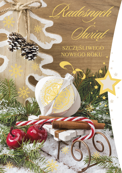 KARNET LAURKA KARTKA ŚWIĘTA BOŻE NARODZENIE + KOPERTA 1 SZTUKA B6X_GW_261